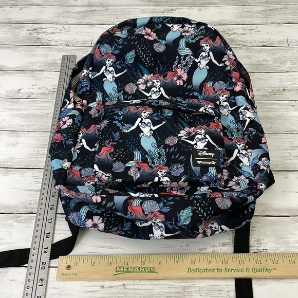 Loungefly Little Mermaid Full Size Backpack Disney Black Retired Collectible - Picture 8 of 8